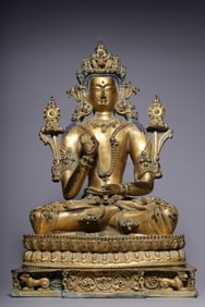 Chinese Gilt Bronze Buddha Sculpture