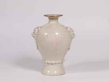 Chinese Ding Porcelain Vase w Metal Mount