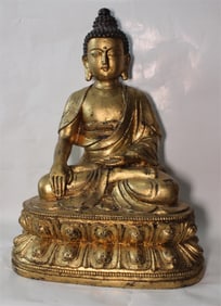 Chinese Gilt-Bronze Buddha Statue