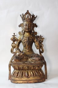 Chinese Gilt-Bronze Buddha Statue