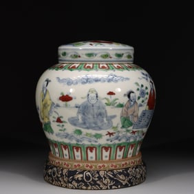 Chinese Doucai Cover Vase