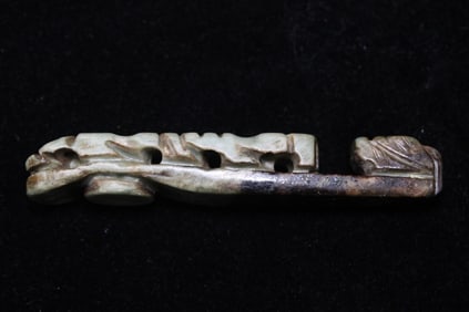 Chinese Jade Carved Belt Buckle
