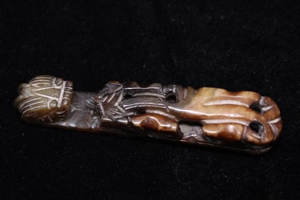 Chinese Jade Carved Belt Buckle