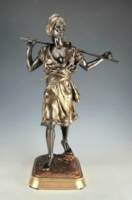 Large 19C French Bronze Statue E.Pinedo(1840-1916)