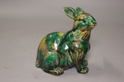 Chinese Sancai Porcelain Rabbit
