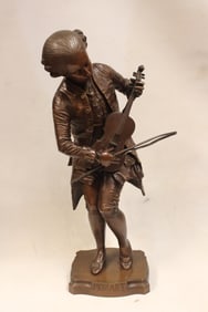 Mozart Bronze Statue,Signed by P. Dubois