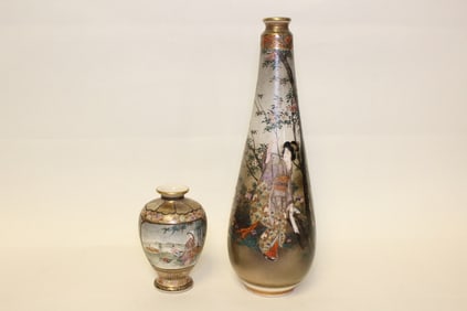 Two Japanese Satsuma Vases