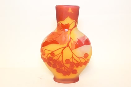 Emile Galle Cameo Glass Vase
