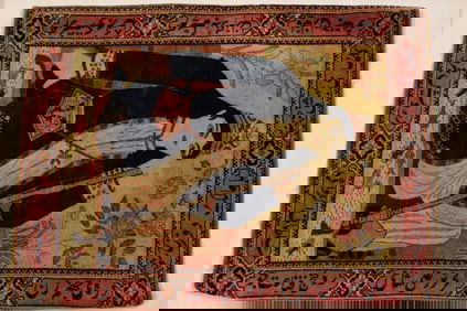 Magnificent Antique Kasha Pictorial Rug