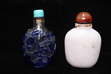 Two Chinese Glass Snuff Bottles
