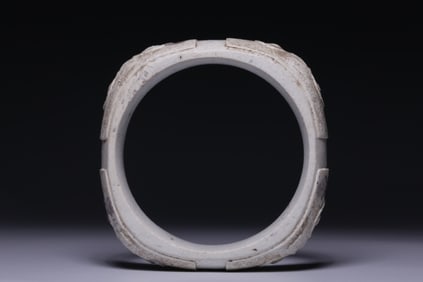 Chinese Archaic Jade Carved Bangle