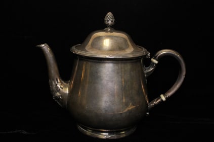 French Odiot Sterling Silver Teapot w Hallmark