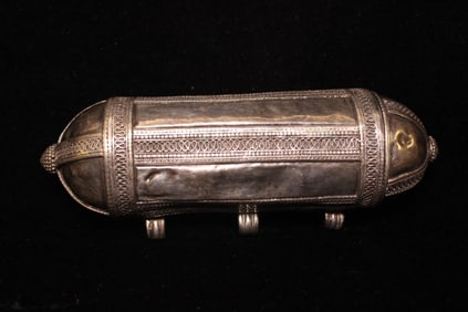 Hand Made Silver Amulet Holder or Tube Pendant