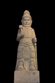 Chinese Earlier Stone Carved Warrior