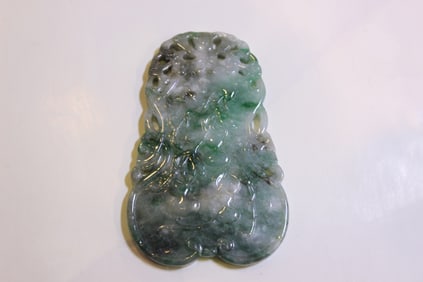 Chinese Jadeite Carved Plaque