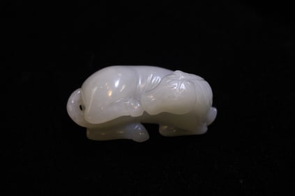 Chinese White Jade Carved Horse