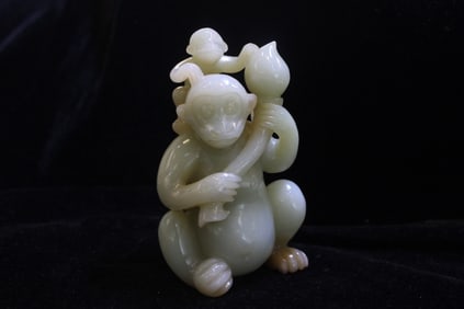 Chinese Jade Carved Monkey