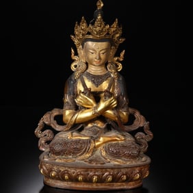 Chinese Gilt Bronze Buddha Sculpture