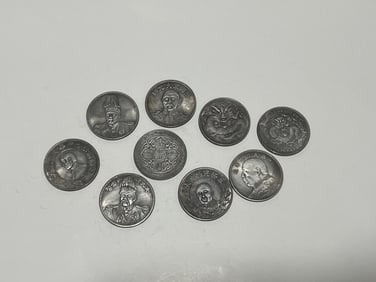Lots of 9 Chinese Coins