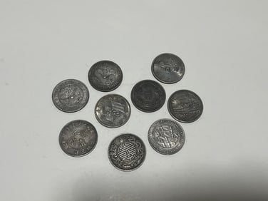 Lots of 9 Chinese Coins