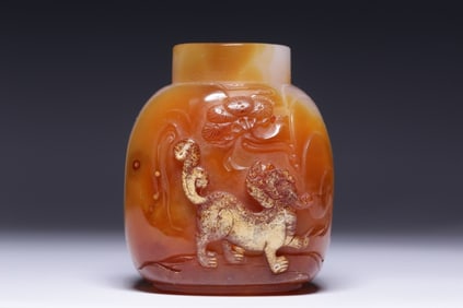 Chinese Gilt Bronze Beast Paper Weight