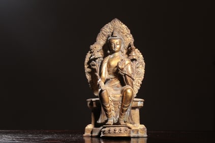 Chinese Gilt Bronze Buddha Statue