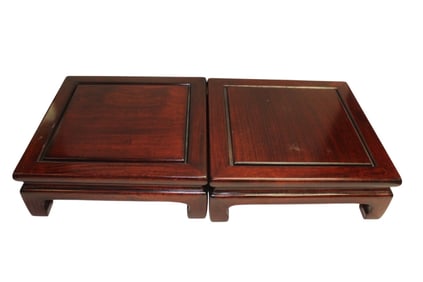 Two Square Wood Stand
