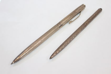Two Old Silver Ballpens