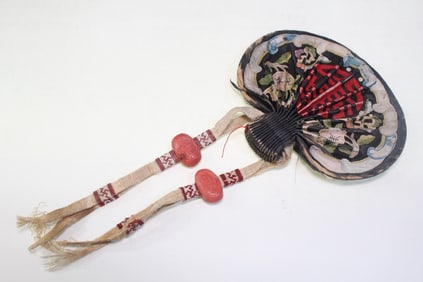 Vintage Chinese Silk Purse w Zhusha