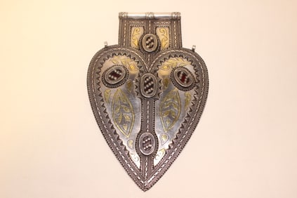Turkeman Islamic Filigree Silver Amulet Pendant