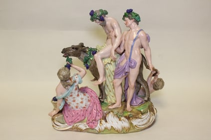 Meissen Porcelain Figural Group of Europa and the