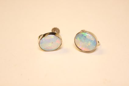 Pair of Vintage Opal and Gold Earring
