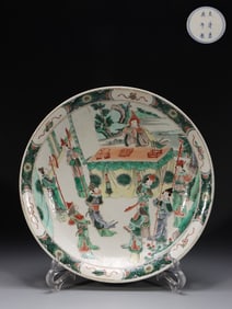 Chinese Wucai Porcelain Dish,Mark