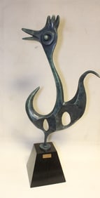 Tall Bronze Sculpture"CHEERFUL ROOSTER",YAEL SEGEV