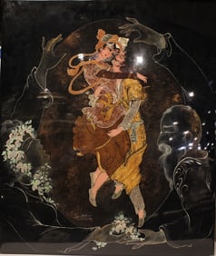 Romance Persian Islamic Painting Panel