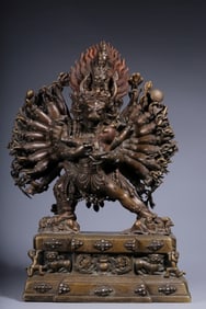 Chinese Mix-Metal Bronze Buddha Sculpture