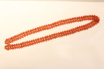 Elegant Faceted Coral Ornament
