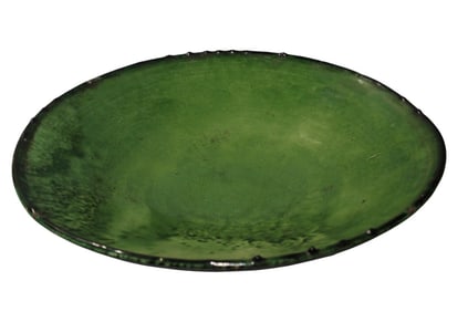 Large Chinese Ming Glazed Porcelain Tray