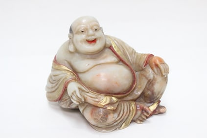 Chinese Soapstone Carved Buddha Statue