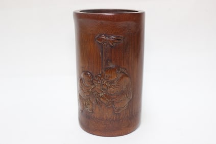 Chinese Bamboo Carved Brushpot