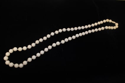Carved Bone Beads Necklace