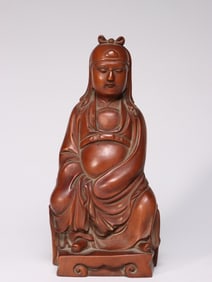 Chinese Huangyang Wood Carved Figural