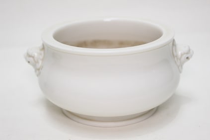 Chinese White Glazed Porcelain Incense Burner