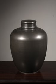 Large Chinese Pewter Tea Caddy ,Mark