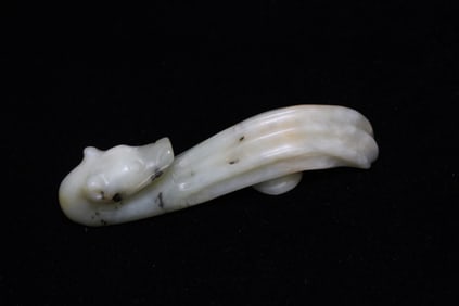 Chinese Jade Carved Belt Buckle