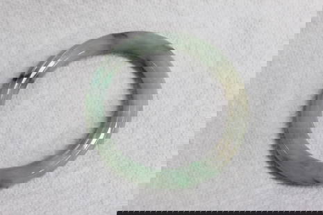 Chinese Jadeite Bangle: Chinese Jadeite Bangle. 3 1/2"W . From a Manhattan, New York Private Collector