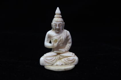 Hand Carved Bone Buddha Figural