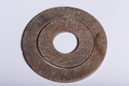 Chinese Archaic Jade Carved Bi Disc