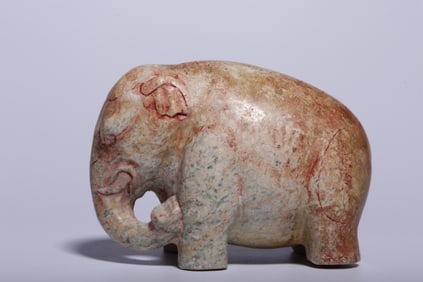 Qing Chinese Jade Carved Elephant