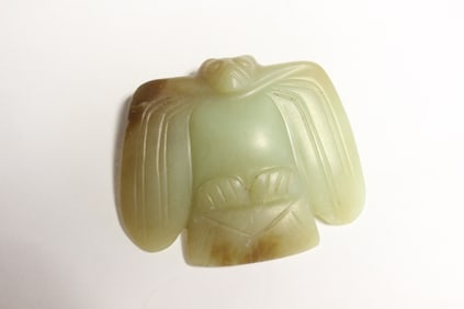 Chinese Jade Carved Eagle Toggle